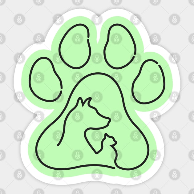 Animal lover. Sticker by Fresh look